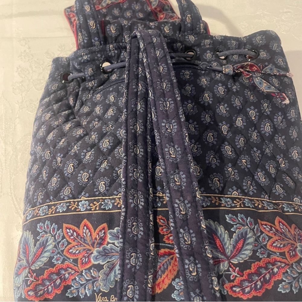 Vera Bradley Navy and Red Patterned Tote - Picture 6 of 6